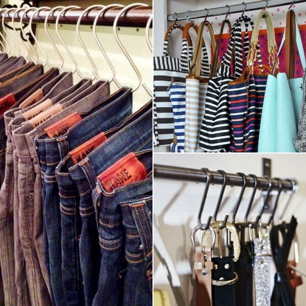 diy closet organization ideas on a budget for small spaces and apartment #DIY #closetorganizations #lifehacks #smallspace #organizingtips