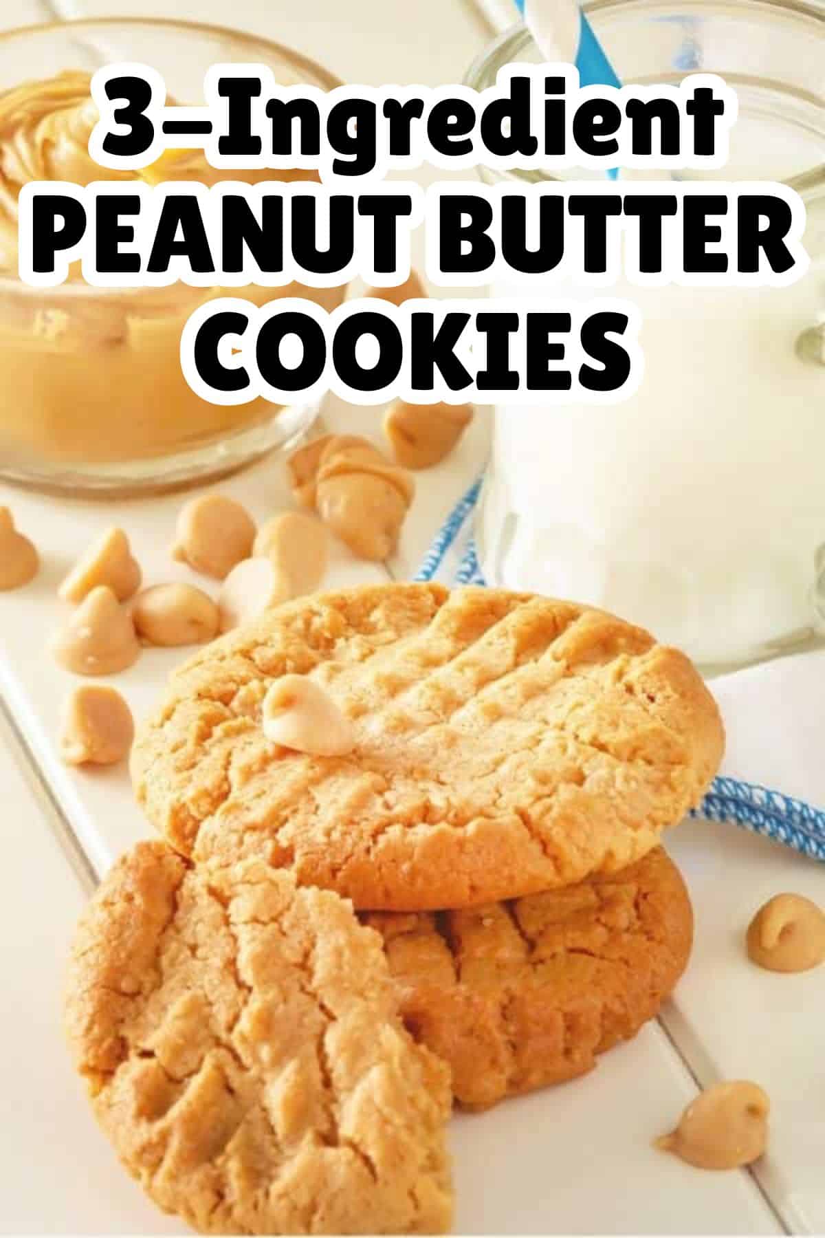 A stack of peanut butter cookies