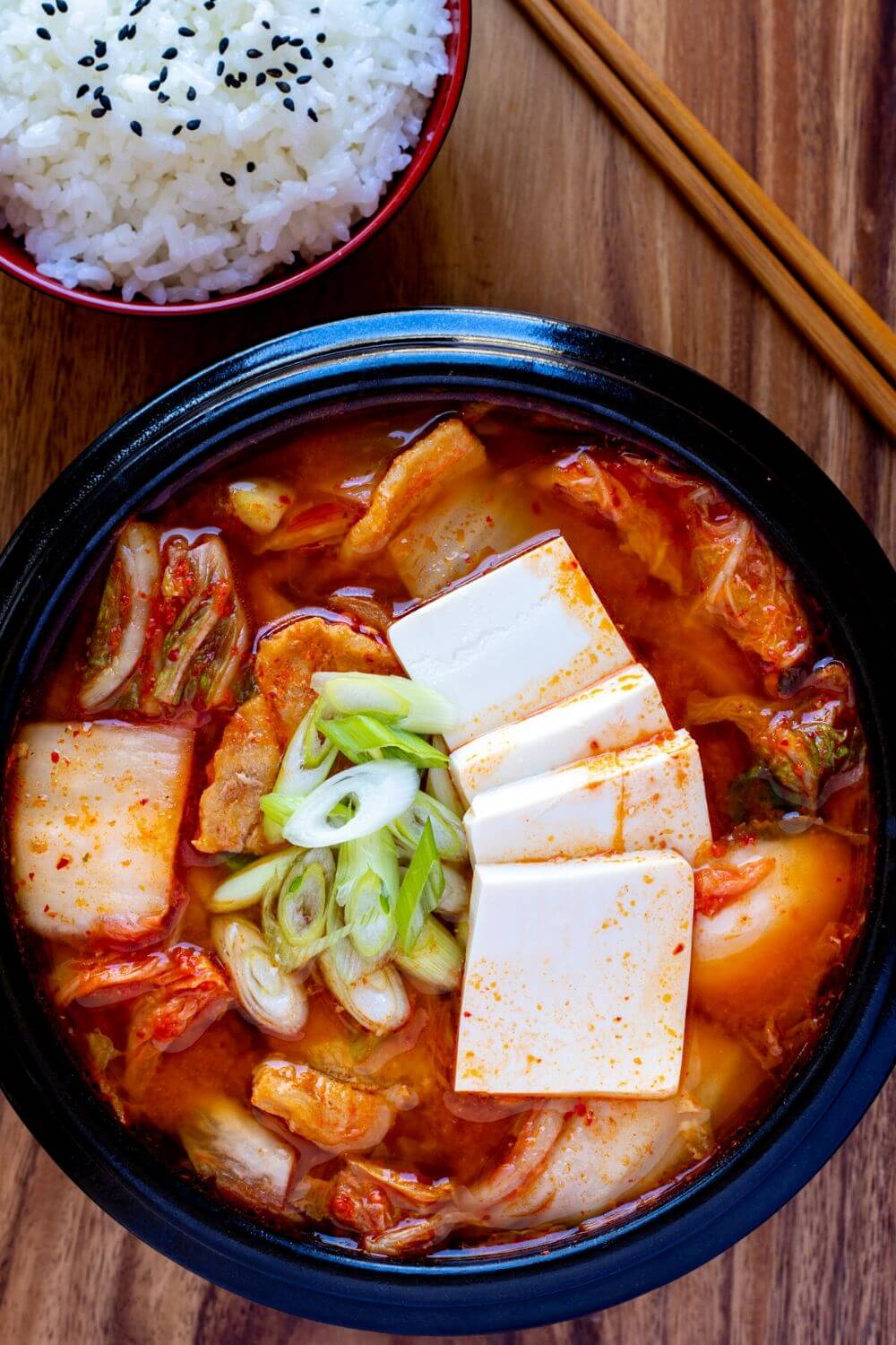 Ragoût coréen au porc et au kimchi (kimchi jjigae)