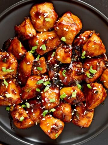 teriyaki chicken on a plate
