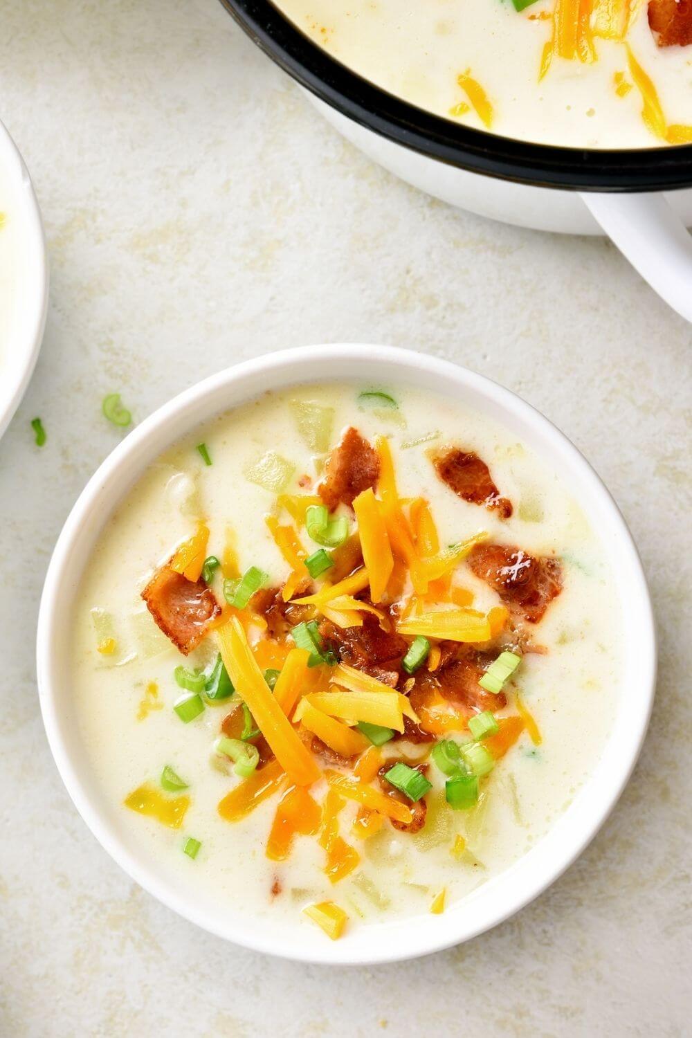 The Best Creamy Potato Soup - Delightful Crunch