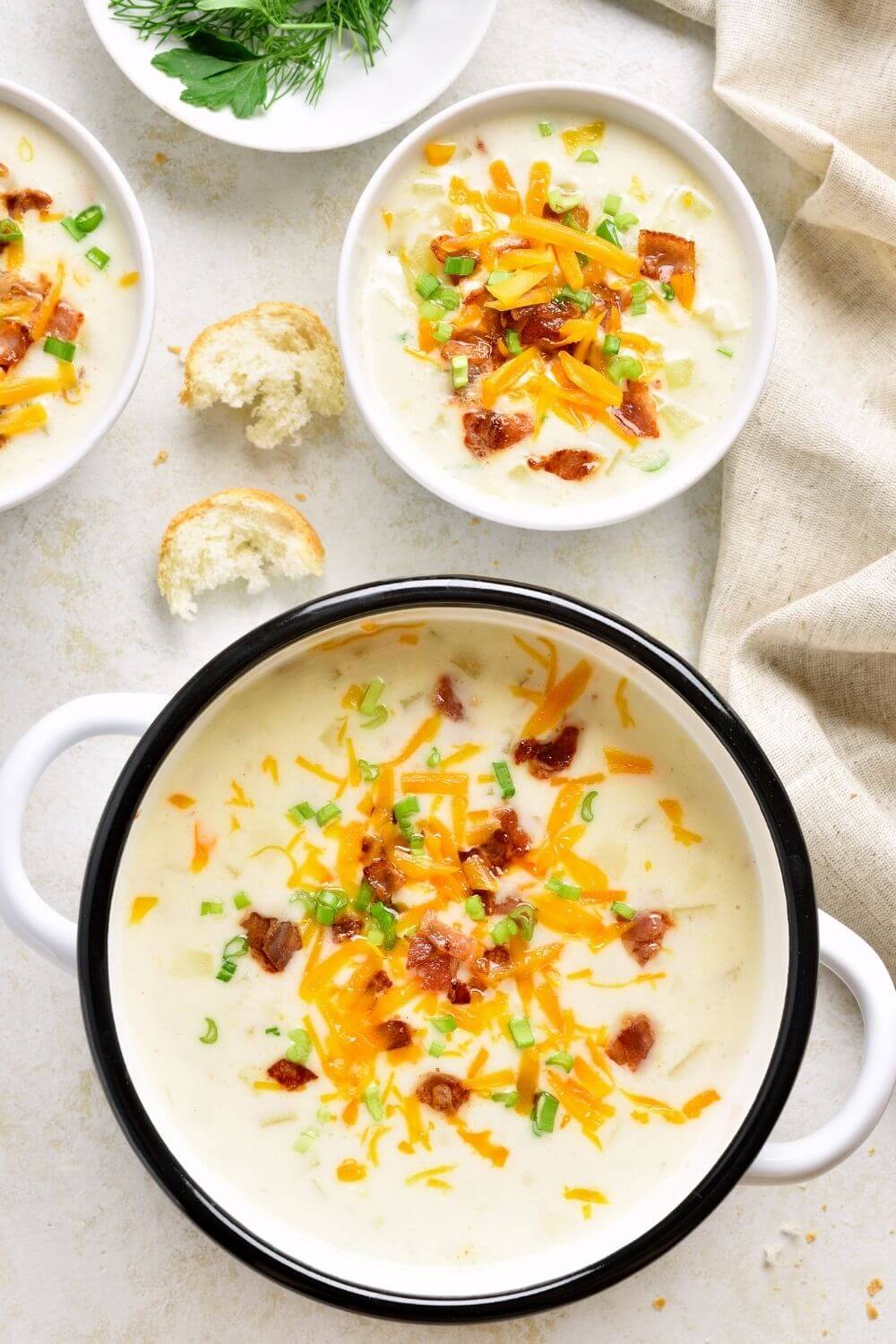 The Best Creamy Potato Soup - Delightful Crunch