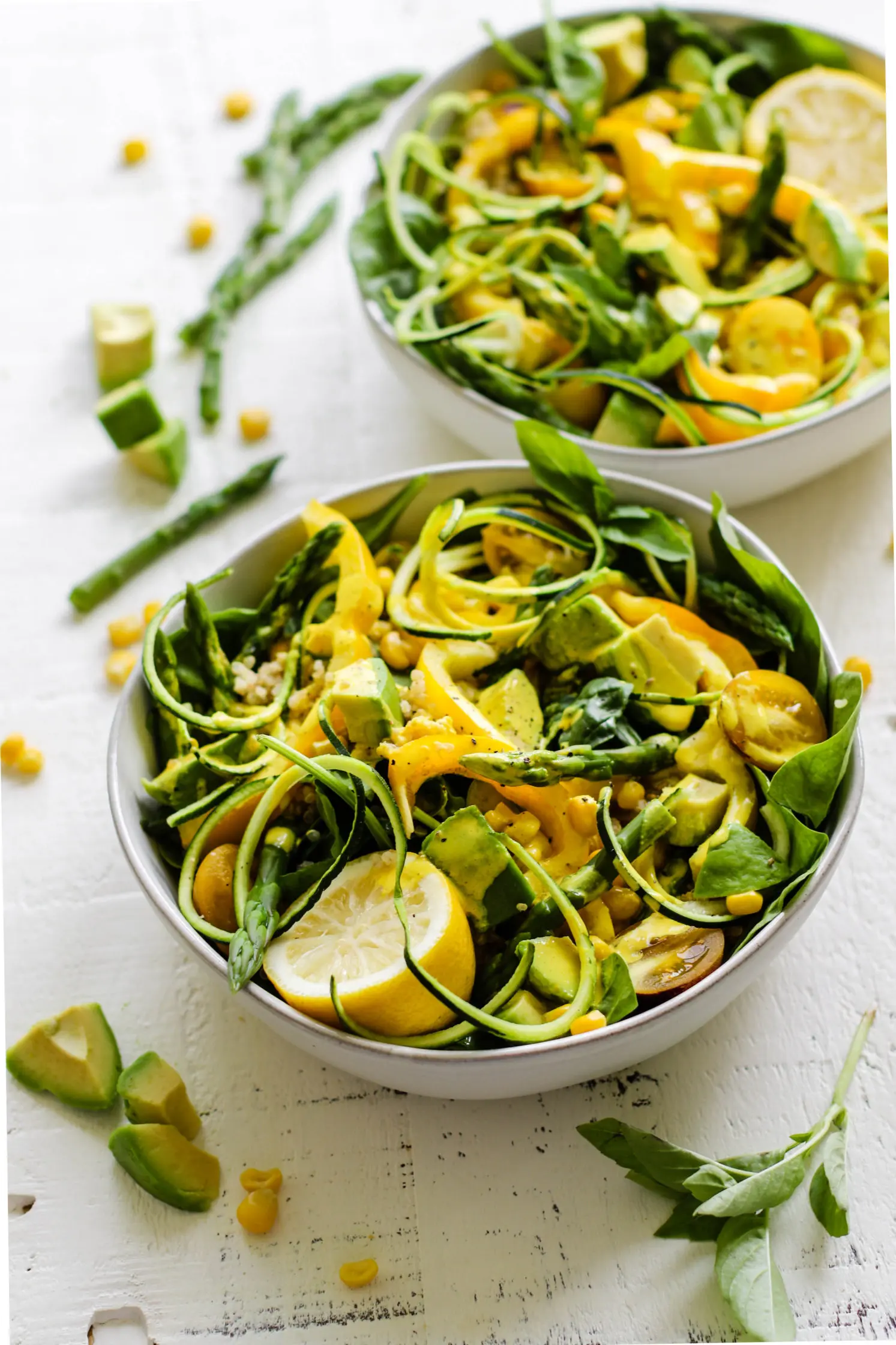 crunchy summer salad with tahini