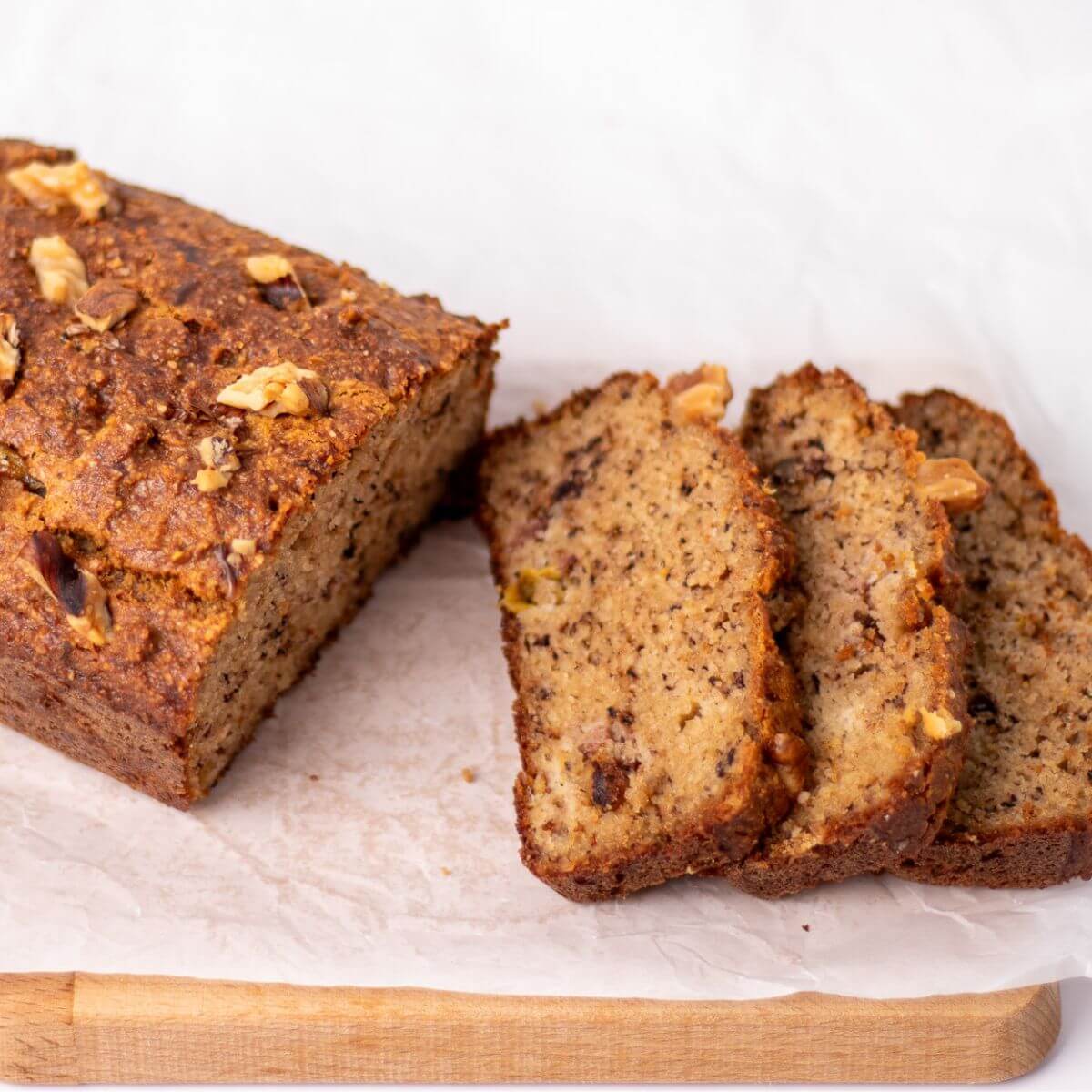 loaf keto bread - low carb banana bread with slices