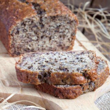 low carb banana bread with keto option by delightful crunch