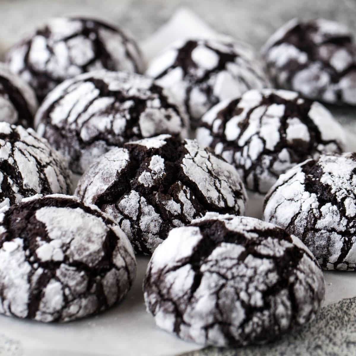 chocolate crinkle cookies feature - christmas flavored cookies