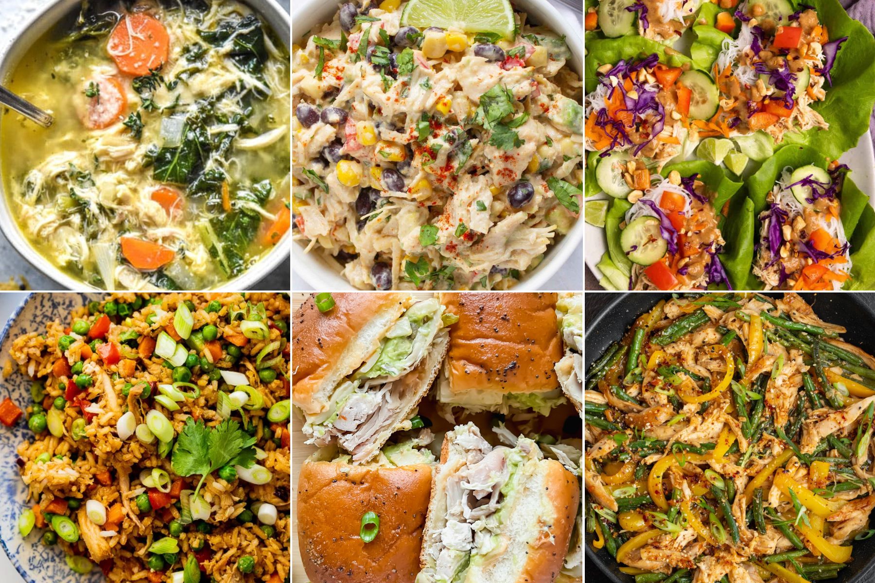 a collage of rottiserie chicken recipes