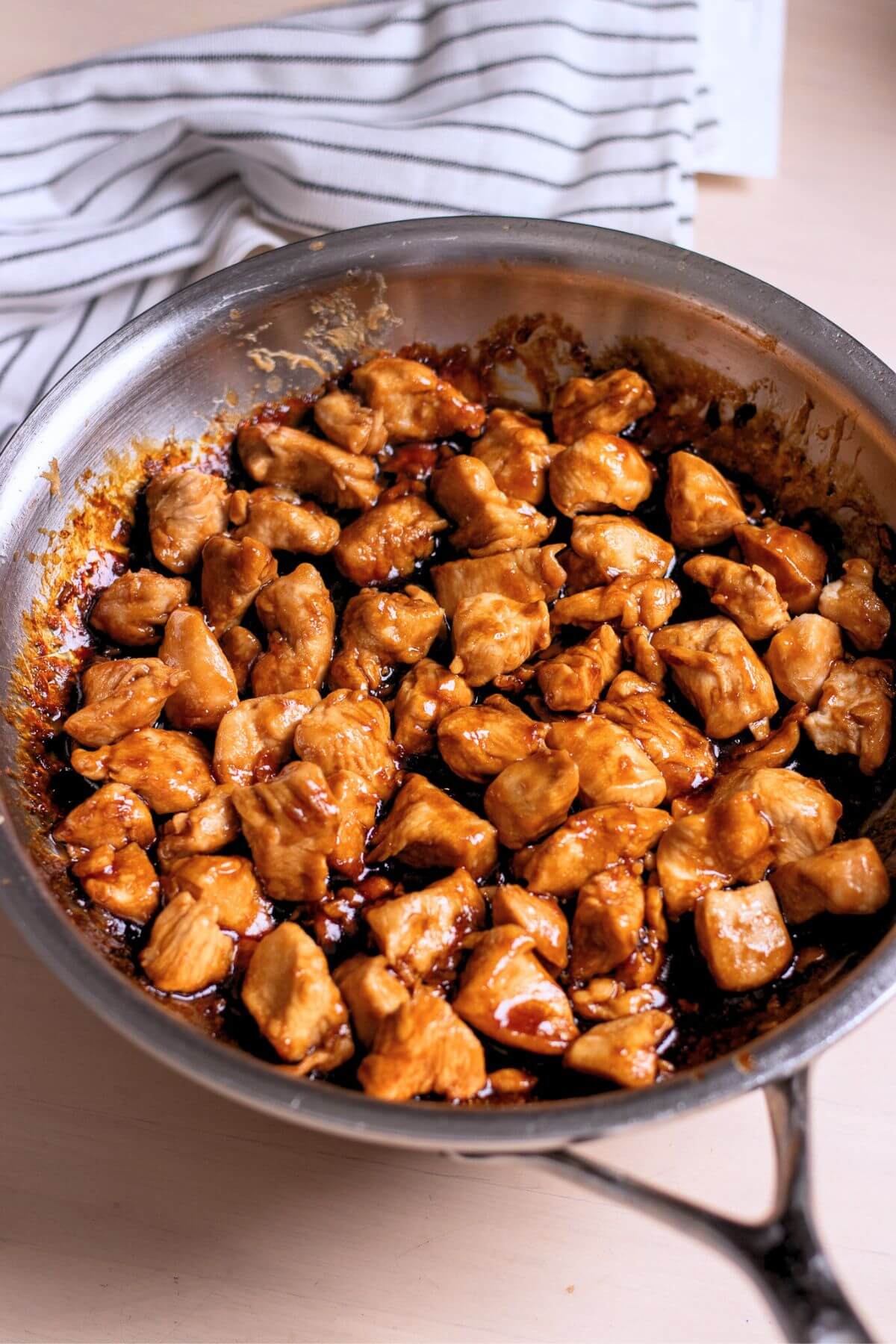 chicken teriyaki on a pan