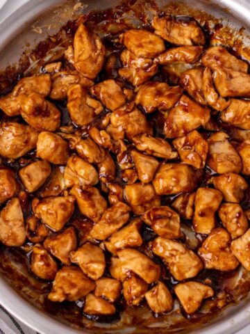 chicken teriyaki on a pan