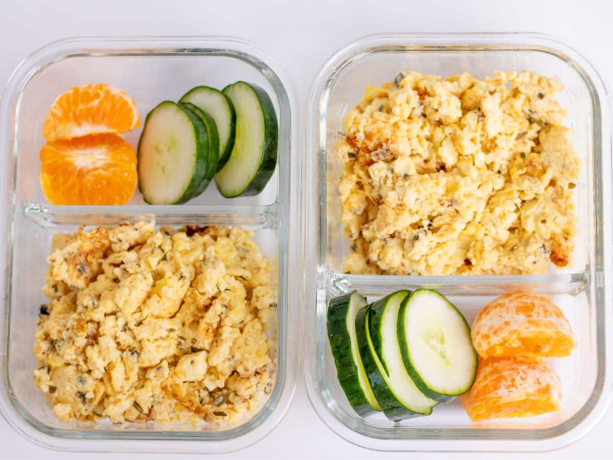 meal prep cottage cheese scrambled eggs