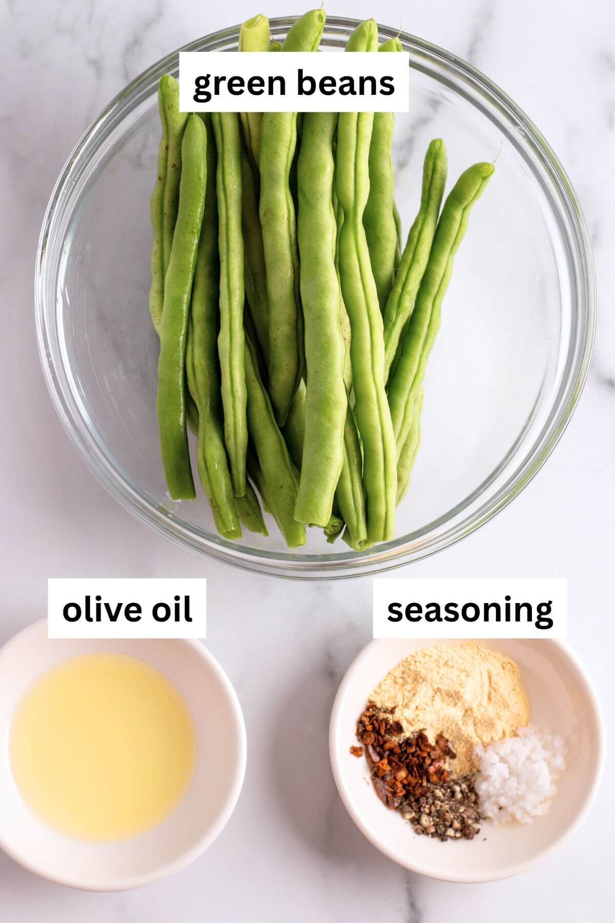 ingredients for air fried green beans