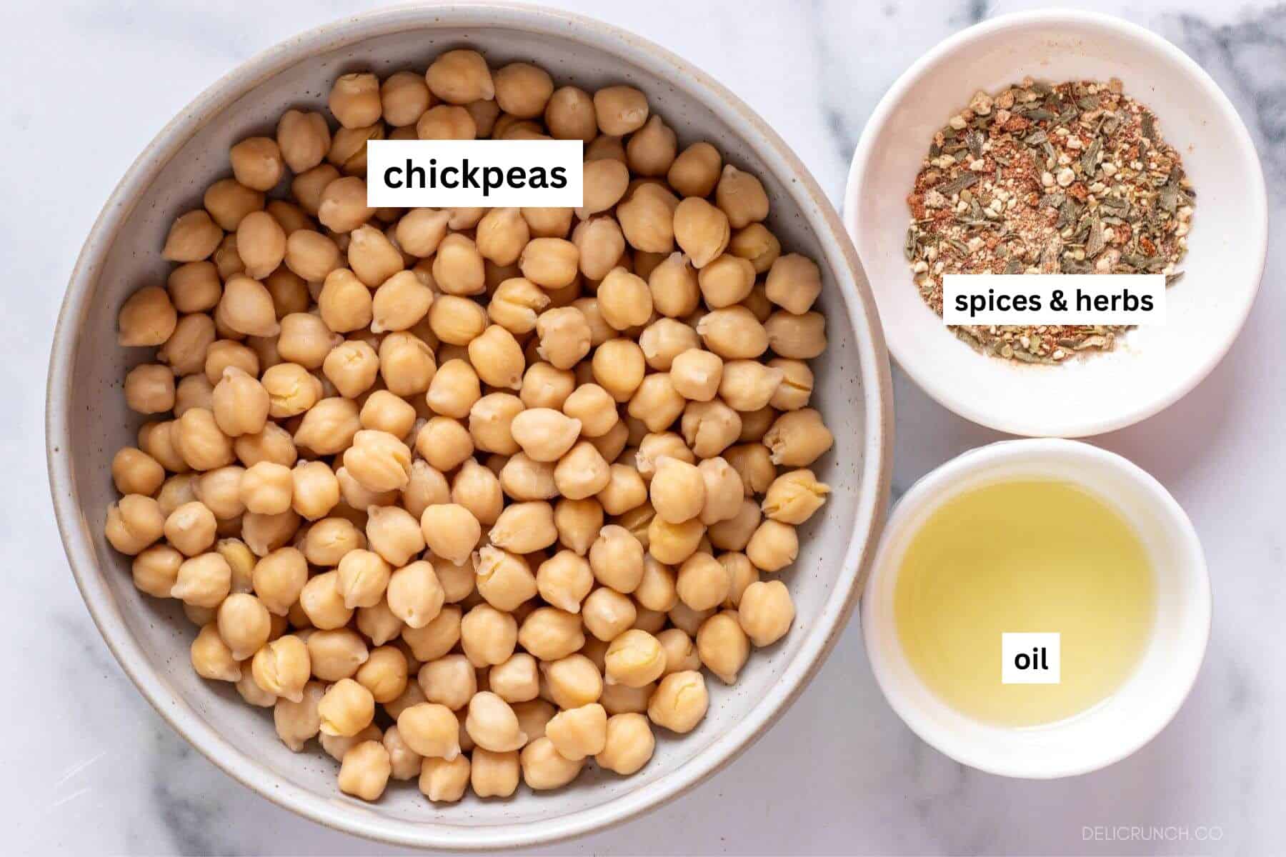 ingredients for air fryer chickpeas