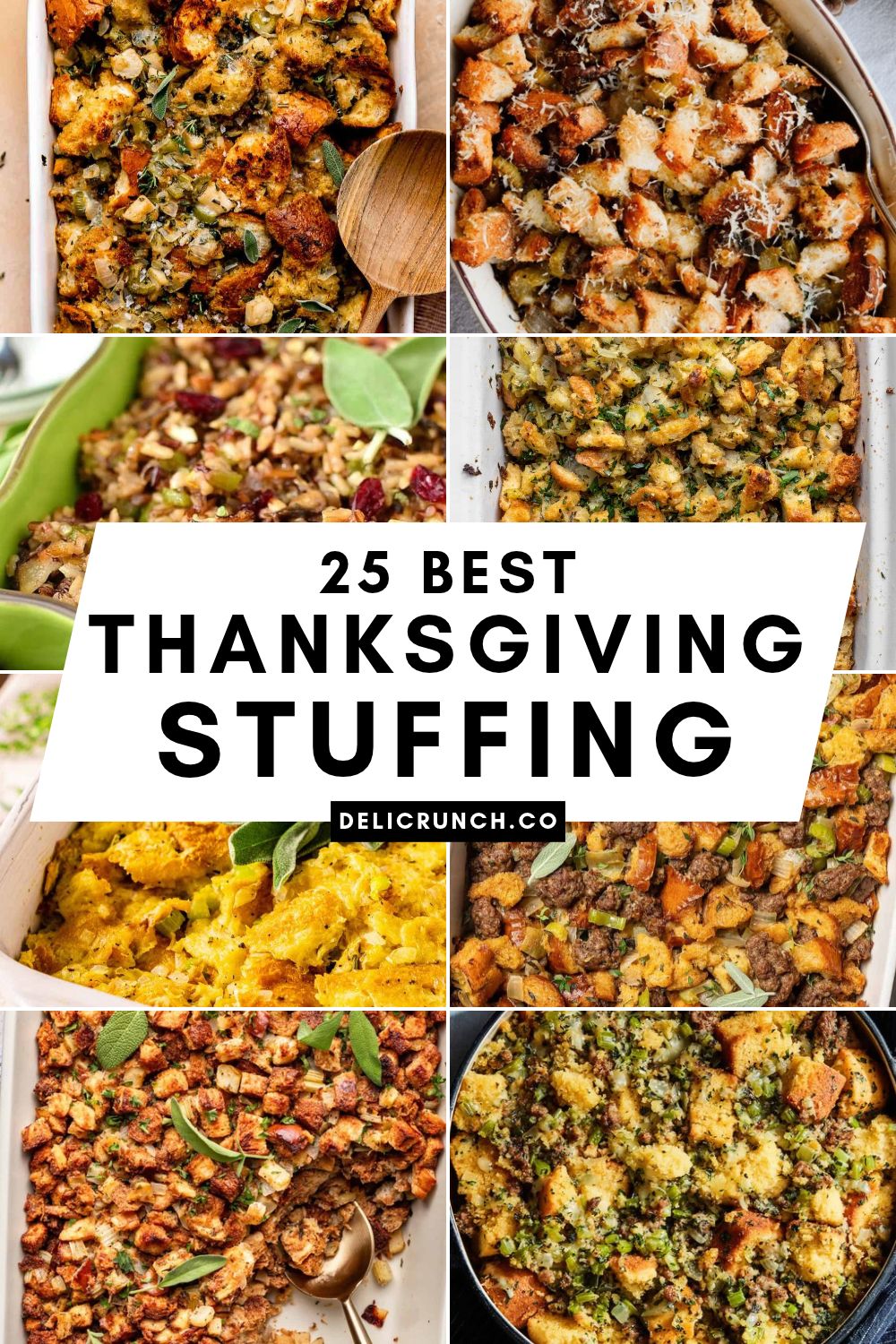 Looking for Thanksgiving stuffing recipes? Find classic bread stuffing, sausage stuffing, cornbread dressing, fruity variations, and more for your holiday menu.